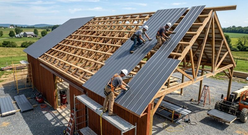 Barn Roof Construction in Barrow County, GA
