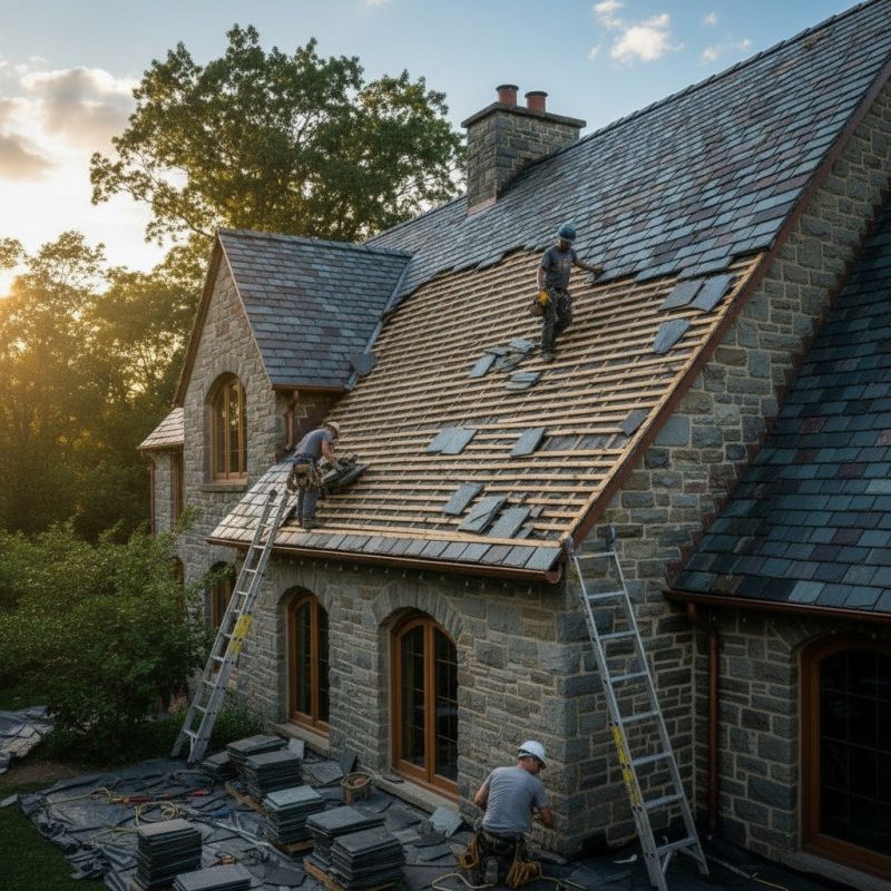 Slate Roof Replacement in Maysville, GA