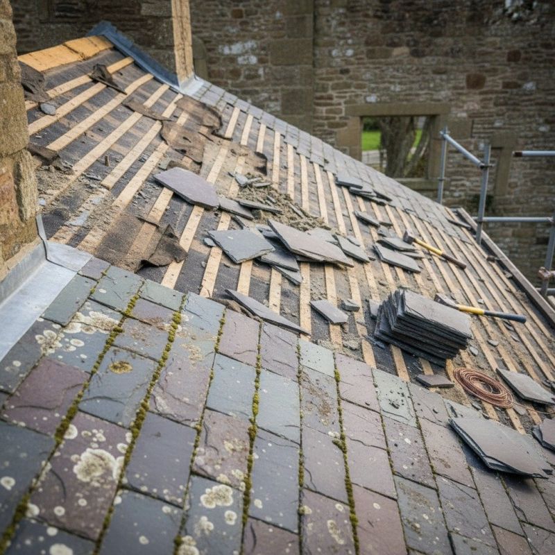 Slate Roof Replacement in Monroe, GA